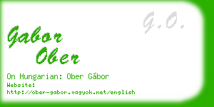 gabor ober business card